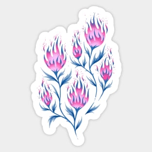 Fire Flower - Light Pink Sticker